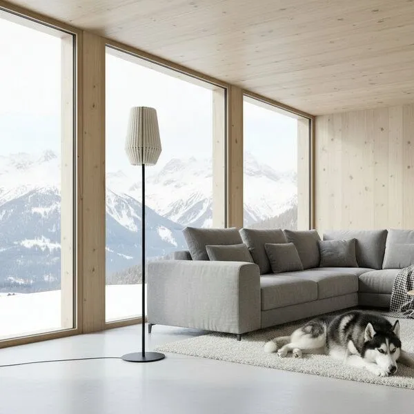 ALMUT von Wildheim ALMUT von Wildheim Stehlampe mit Lampenschirm aus 100 % Wolle vom Tiroler Stein- und Bergschaf – Produktbild 2 von 4