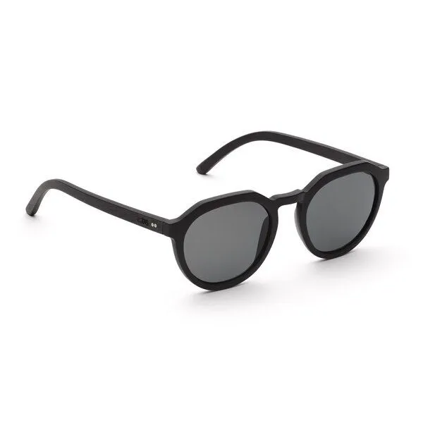 TAKE A SHOT TAKE A SHOT Holz Sonnenbrille für Damen im Panto Design, Schwarz (schwarz/eiche/grau), – Produktbild 2 von 4