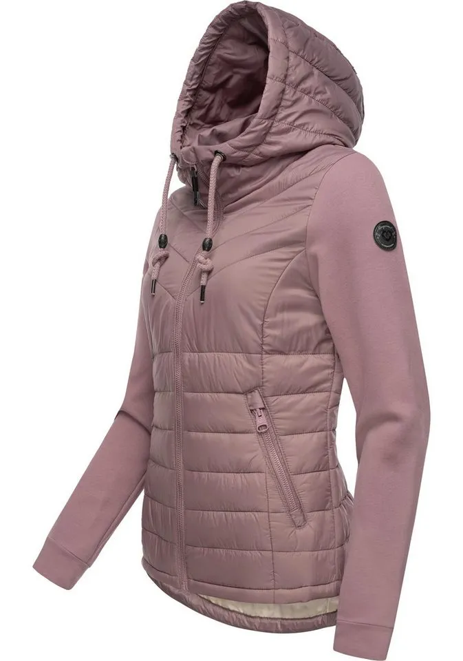 ragwear ragwear Outdoorjacke Lucinda Steppjacke aus modernem Materialmix mit Kapuze, Lila, – Produktbild 3 von 3