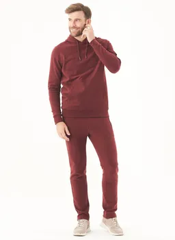 ORGANICATION ORGANICATION Herren vegan Soft Touch Sweat Hoodie Bordeaux – Produktbild 1 von 1