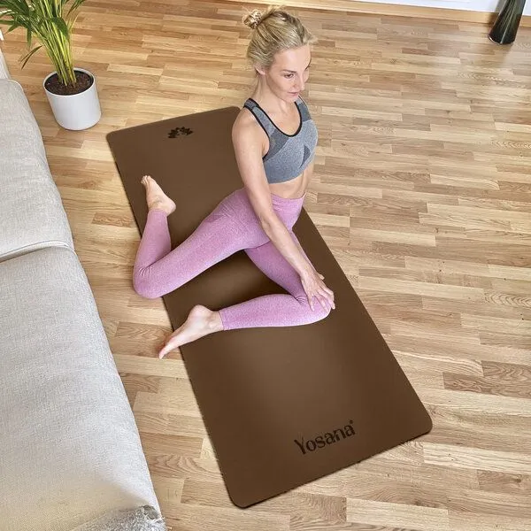 Yosana Yosana Yogamatte Ultra Grip inkl. Baumwolltragegurt, Erdbraun, – Produktbild 2 von 7