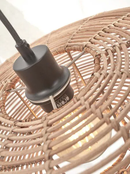 GOOD&MOJO GOOD&MOJO Stehlampe Tanami Scheibe, Natur, – Produktbild 4 von 4