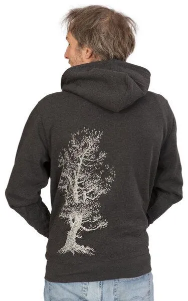 Life-Tree Life-Tree Organic Fairwear Zipper Unisex Pine Tree, Grau, – Produktbild 3 von 4