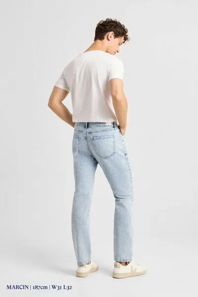 DAWN Herren Jeans DUSK Regular Straight DAWN Bio-Baumwolle, Bright blue, – Produktbild 5 von 6