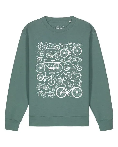 watapparel watapparel Sweatshirt Unisex Fahrräder, Green bay, – Produktbild 1 von 2