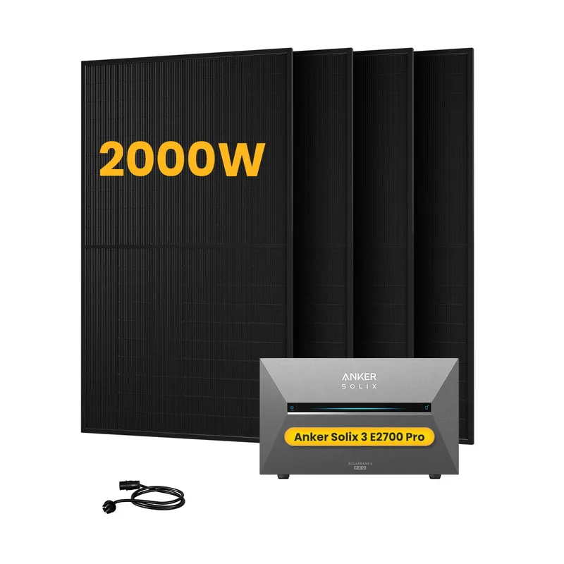 Anker Anker SOLIX Solarbank 3 E2700 Pro, mit 4 x 500 Bifaziale Solarmodule.by Powerness - 2.7kWh / ohne Zubehör / Selbstabholung – Produktbild 1 von 1