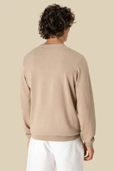 Kultgut Kultgut Fühl dich wohl- Weicher Strickpullover aus reiner Biobaumwolle, Beige, – Produktbild 3 von 4