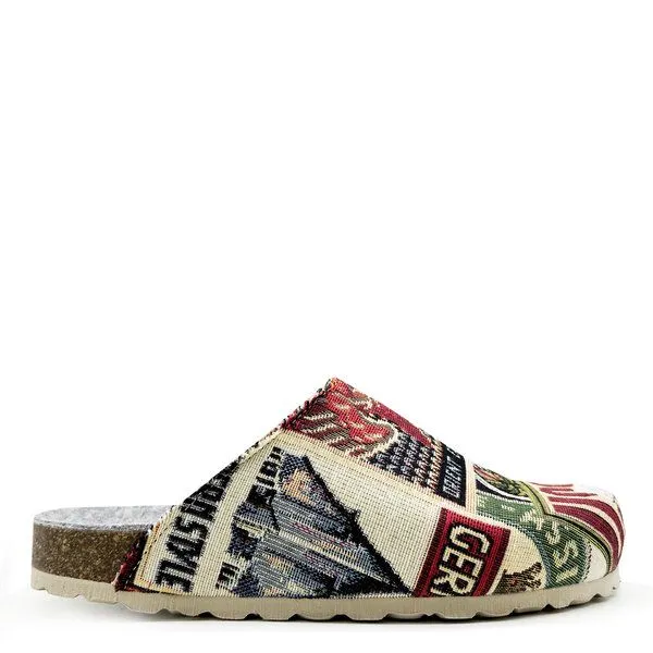 thies Veganer "thies ® Eco World Travel Clog" aus gewebtem Textil, Grey (grau), – Produktbild 1 von 4