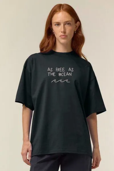 Zeachild Zeachild As Free As The Ocean Shirt Unisex Bio, Grün, – Produktbild 3 von 4