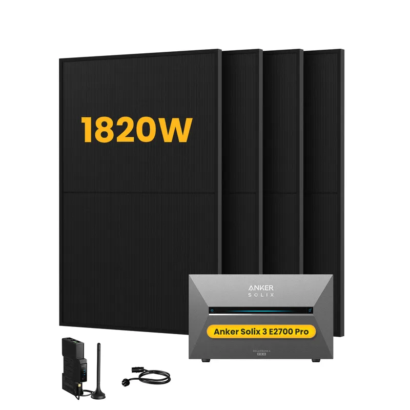 Anker Anker SOLIX Solarbank 3 E2700 Pro, mit 4 x 455 Bifaziale Solarmodule, by Powerness - 2.7kWh / 1 x Smart Meter / Selbstabholung – Produktbild 1 von 1