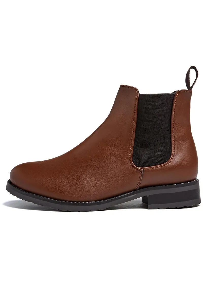 Will's Vegan Store Will's Vegan Store Damen vegan Luxe Smart Chelsea Boots Kastanie, Braun, – Produktbild 1 von 2