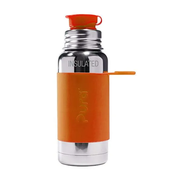 Pura Pura Isolierflasche Sport 475ml mit Sleeve, Orange, – Produktbild 1 von 3