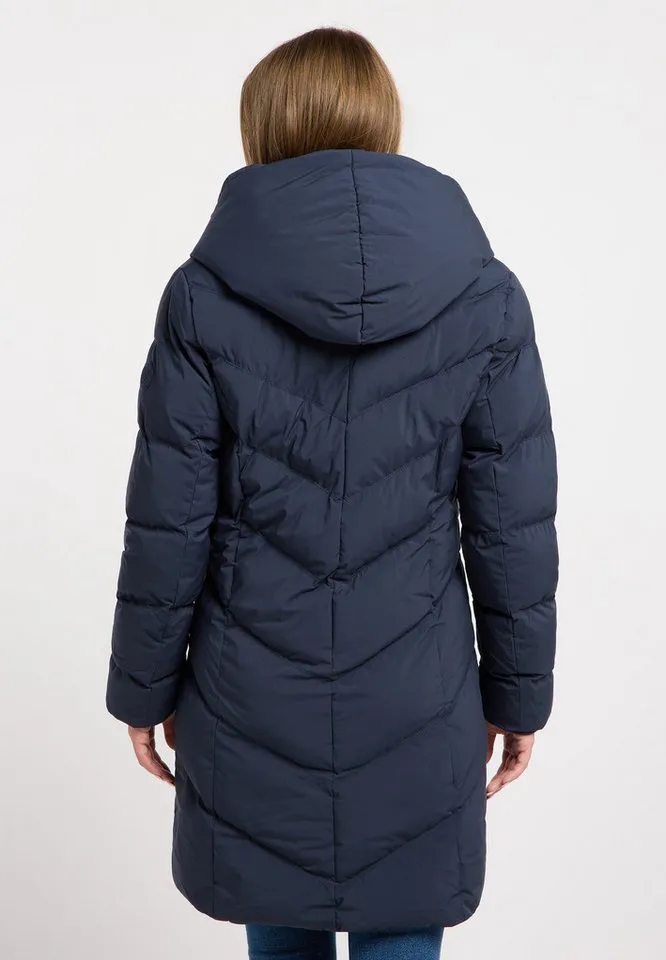 ragwear ragwear Steppmantel NATALKA verdeckter Reißverschluss, Blau, – Produktbild 3 von 5