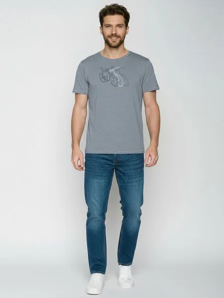 GreenBomb GREENBOMB Race Spice - Sportliches T-Shirt aus Bio-Baumwolle / hochwertiger Print / GOTS / Fair & Vegan, Lila (sea smoke), – Produktbild 3 von 4