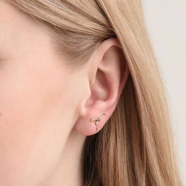 Eppi Eppi Goldener Ohrring mit Sternzeichen Cancer, Gold, – Produktbild 3 von 4