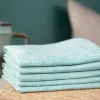 nahtur design nahtur-design Stofftaschentücher aus Bioleinen 25x25 cm, Mint, – Produktbild 1 von 2