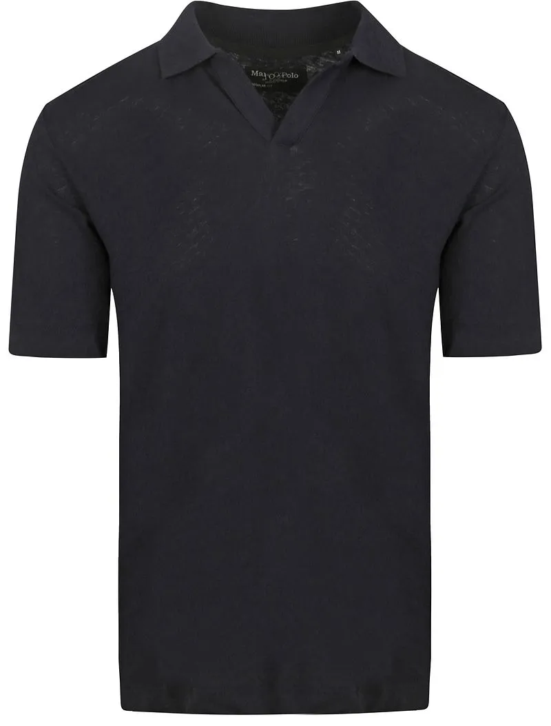 Marc O'Polo Marc O'Polo Poloshirt Riva Linen Blend Navy - Größe XXL, Dunkelblau, – Produktbild 2 von 5