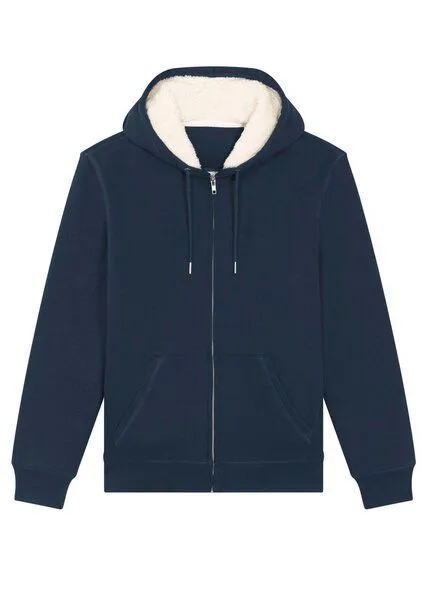Human Family Voll gefütterte Unisex Sweatjacke "Heat Up" von Human Family, Navy, – Produktbild 1 von 4