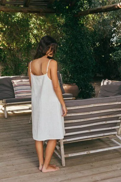 AmourLinen AmourLinen Nachthemd Dreamy, Weiß, – Produktbild 3 von 4