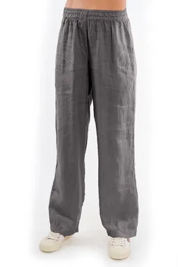 RAVENS VIEW IBIZA RAVENS VIEW IBIZA Damen vegan Hose Amalfi Anthrazitgrau – Produktbild 1 von 1