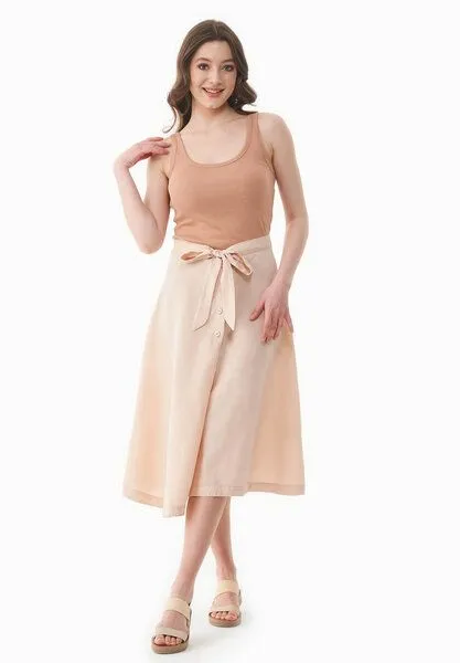 ORGANICATION ORGANICATION Rock aus TENCEL Lyocell und Leinen, Beige(soft beige), – Produktbild 1 von 4