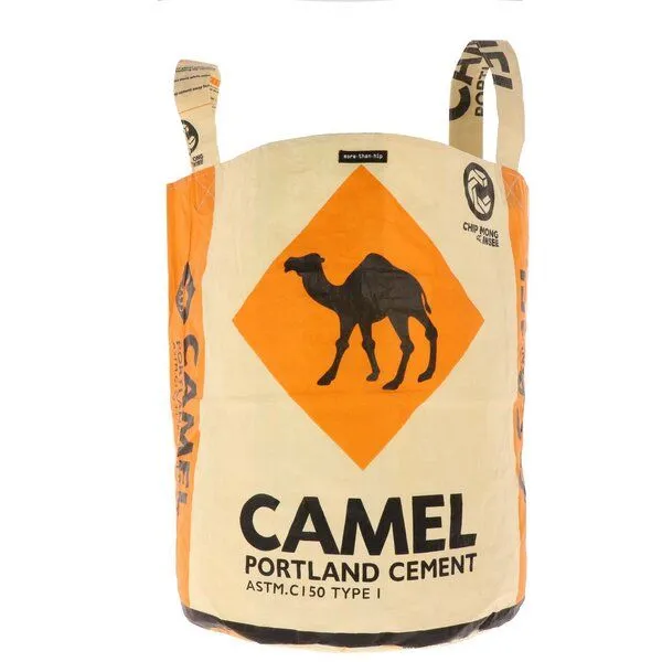 MoreThanHip MoreThanHip Wäschesack aus recycelten Zement- oder Tierfüttersäcken - Kamali, Orange - kamel, – Produktbild 1 von 4