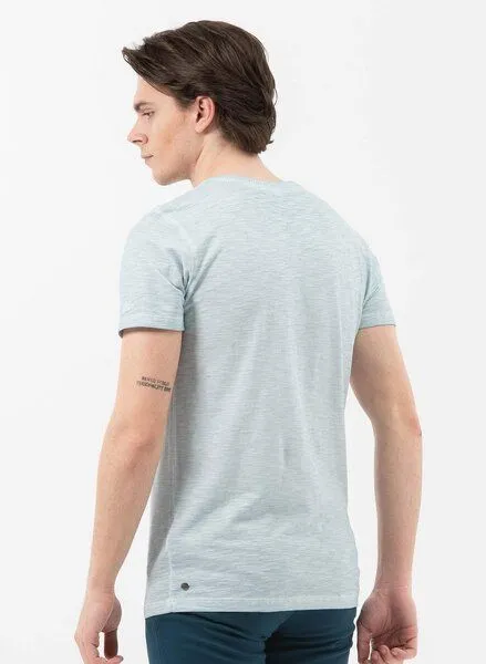 ORGANICATION ORGANICATION Garment Dyed T-Shirt aus Bio-Baumwolle mit Print, Miami sky, – Produktbild 3 von 4