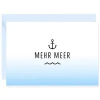 Bow & Hummingbird Bow & Hummingbird Mini-Grußkarte Mehr Meer – Produktbild 1 von 1
