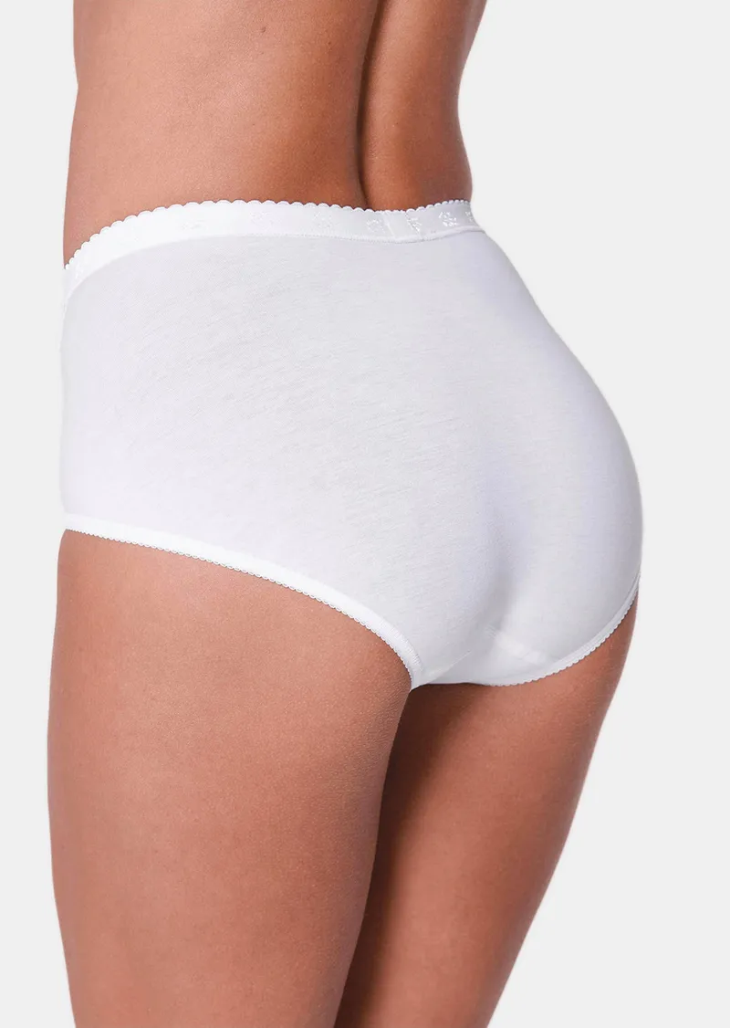 Sloggi 4er-Pack Taillenslip mit Spitzeneinsatz - weiß - Gr. 38 von Goldner Fashion, Weiß, – Produktbild 2 von 3