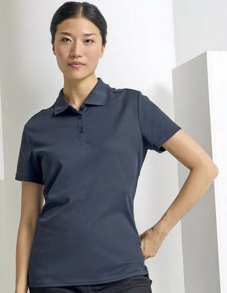 Premier Workwear Premier Workwear Damen Atmungsaktives Polo Shirt mit Knopfleiste, Dunkelgrau (ca. pantone 425c), – Produktbild 3 von 3