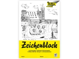 folia folia Zeichenblock mit Leinenecken 120g/m², DIN A3, 10 Blatt – Produktbild 1 von 1