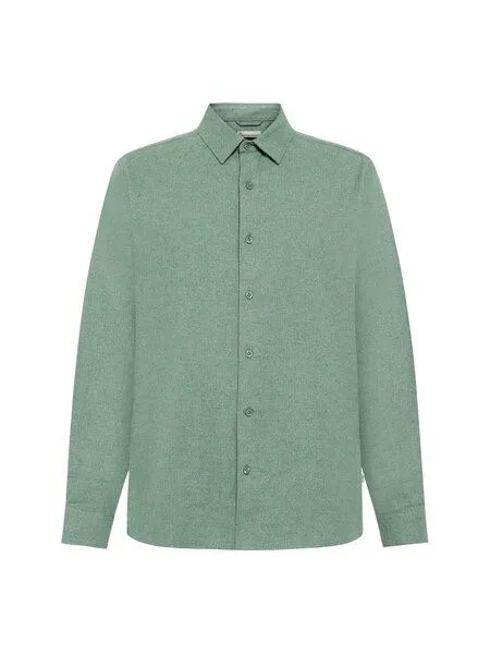 KnowledgeCotton Apparel KnowledgeCotton Apparel Flanellhemd DUNE aus Bio-Baumwolle, Grün-lily-pad, – Produktbild 1 von 4