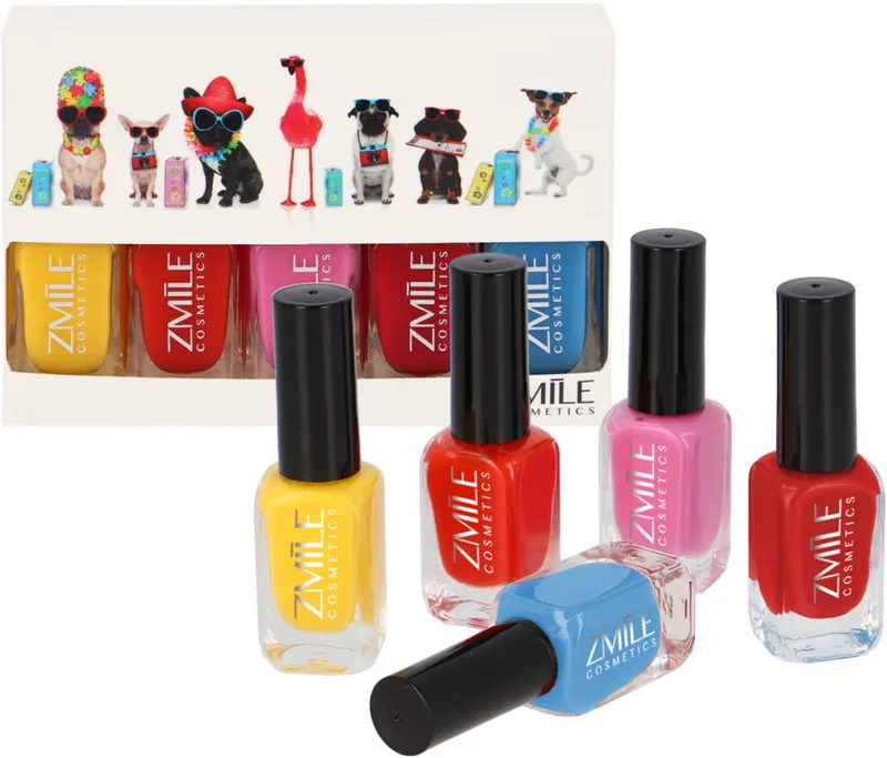 ZMILE COSMETICS Nagellack-Set Gel Like Nail Polish Set 'Summer Vacation', 5-tlg., mit veganer Formulierung, Bunt, – Produktbild 2 von 6