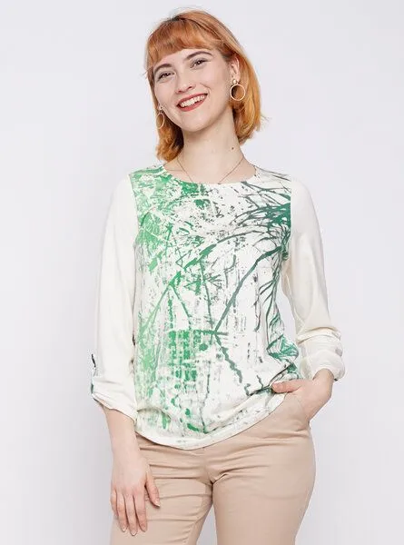 Peaces.bio - handbedruckte Biomode Peaces.bio - handbedruckte Biomode Peaces-Shirt Wasserzauber – Produktbild 1 von 4