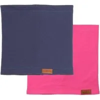 Walkiddy Kinder Schal GOTS-zertifiziert aus Bio-Baumwolle, navy & pink, doppellagig – Walkiddy, weich, hautfreundlich, nachhaltig & fair hergestellt – Produktbild 1 von 1