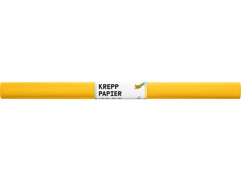folia folia Krepppapier-Rollen, 50 cm x 2 m, 10 Rollen, gelb – Produktbild 1 von 1