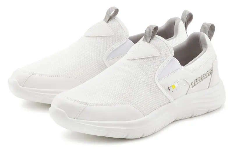 John Devin John Devin Freizeitschuh, Halbschuh, Slipper, Turnschuh, Slip-On-Sneaker Sneaker zum Reinschlüpfen Unisex VEGAN, Weiß, – Produktbild 2 von 5