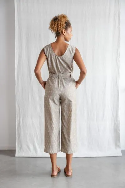 Jyoti - Fair Works Jyoti - Fair Works Bio-Baumwoll Jumpsuit Daksha, Ikat, – Produktbild 4 von 5