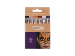Namaki Kinder Bio-Schminkstift Set 6-teilig "Welt des Schreckens" schwarz, rosa, orange, rot, weiß, violett – Produktbild 1 von 1