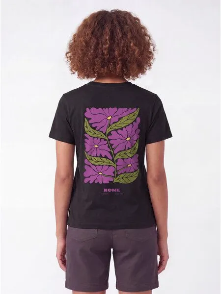 watapparel watapparel T-Shirt Frauen Rome Flora, Black, – Produktbild 2 von 3