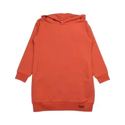 Walkiddy Kinder Sweatkleid GOTS zertifiziert Bio-Baumwolle, Orange, Kapuze, Walkiddy – Produktbild 1 von 1
