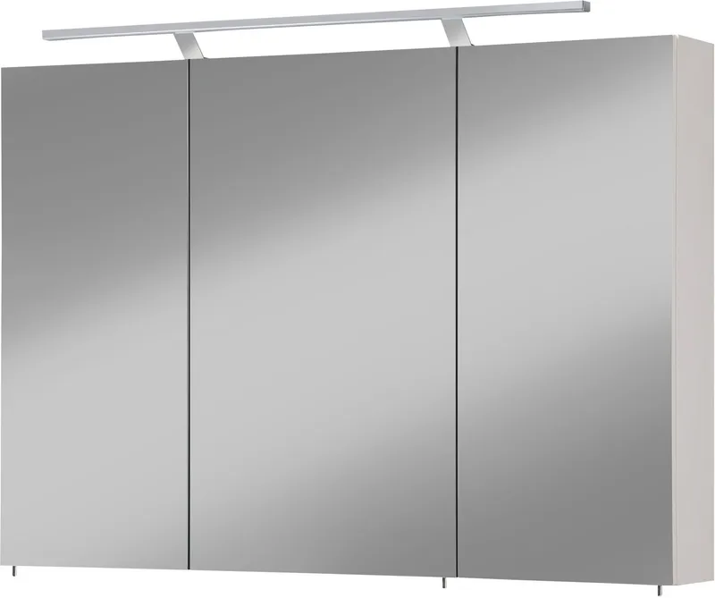 welltime Spiegelschrank Torino, Spiegelschrank, Made in Germany, B: 100 cm Solide Verarbeitung - Dieses Produkt ist in Deutschland gefertigt, Weiß, – Produktbild 1 von 5