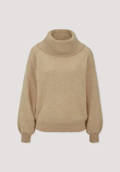 hessnatur hessnatur Strick-Pullover Relaxed aus Cashmere mit Recyclinganteil, Goldsand, – Produktbild 4 von 4
