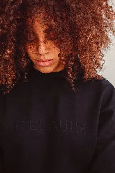 Jutelaune Jutelaune Logo Sweatshirt, Schwarz, – Produktbild 3 von 3