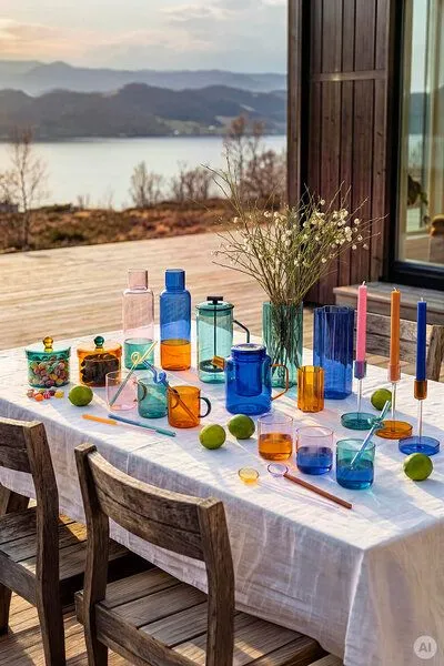 Tranquillo Tranquillo Teekanne RAIINBOW – Borosilikatglas, Blau, – Produktbild 3 von 6