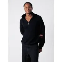 Honest Basics Honest Basics Herren Half-Zip-Strick aus 100% Bio-Baumwolle, Black, – Produktbild 1 von 1
