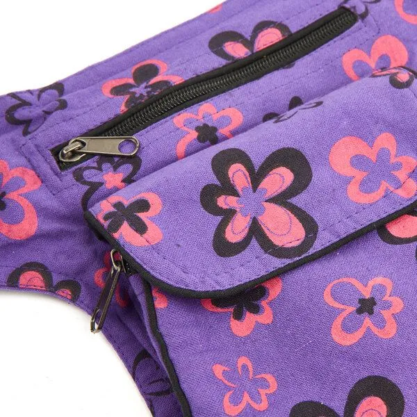short'n'pietz short'n'pietz handgenähte Gürteltasche mit verstellbarem Gürtel, Lila rosa, – Produktbild 2 von 3