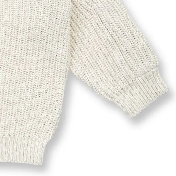 Sense Organics Sense Organics Baby Strickpullover in Cremeweiß Melange, Modell INOO, Rose, – Produktbild 3 von 3