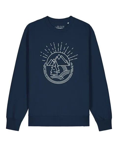 watapparel watapparel Sweatshirt Unisex Natur ist schön, French navy, – Produktbild 1 von 2