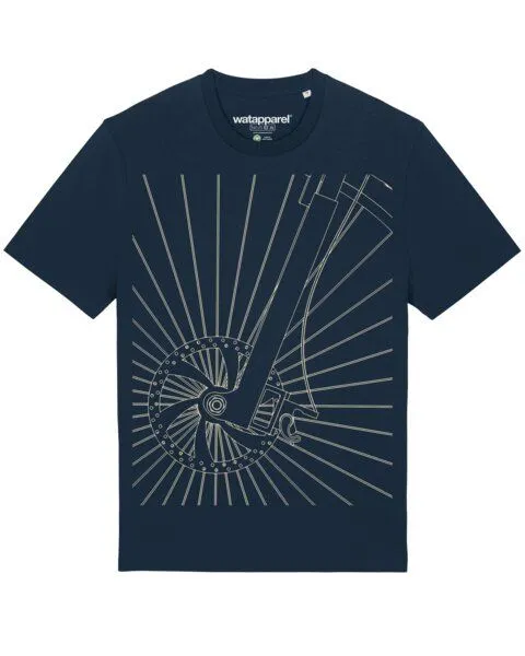 watapparel watapparel T-Shirt Unisex Fahrradspeichen, French navy, – Produktbild 1 von 3